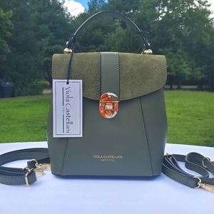 NWT Genuine Leather Viola Castellani backpack/handbag.